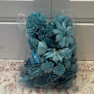 Blue Sola Wood Flowers Floral Decorative Accents